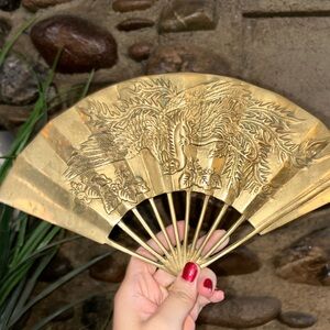 Vintage Brass Decorative Fan